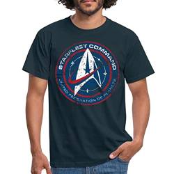 Spreadshirt Star Trek Discovery Abzeichen Sternenflotte Männer T-Shirt, 4XL, Navy von Spreadshirt