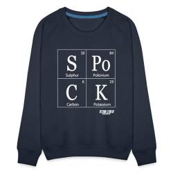 Spreadshirt Star Trek Discovery Spock Periodic Table Frauen Premium Pullover, M, Navy von Spreadshirt