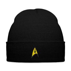 Spreadshirt Star Trek The Original Series Besatzung Logo Stick Wintermütze, One Size, Schwarz von Spreadshirt