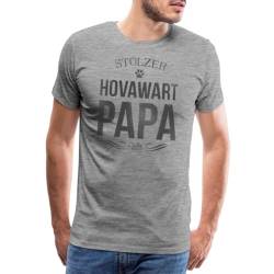 Spreadshirt Stolzer Hovawart Papa Hund Hovawartpapa Männer Premium T-Shirt, XXL, Grau meliert von Spreadshirt