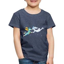 Spreadshirt TABALUGA Und Lilli Fliegen Kinder Premium T-Shirt, 122/128 (6 Jahre), Blau meliert von Spreadshirt