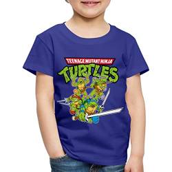 Spreadshirt Teenage Mutant Ninja Turtles Logo Kinder Premium T-Shirt, 110/116 (4 Jahre), Königsblau von Spreadshirt