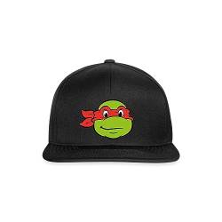 Spreadshirt Teenage Mutant Ninja Turtles Raphael Kostüm Snapback Cap, One Size, Schwarz/Schwarz von Spreadshirt