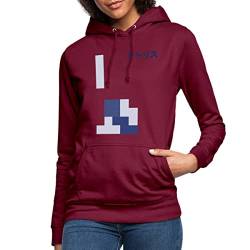 Spreadshirt Tetris Japanisch Tetriminos Frauen Hoodie, M, Bordeaux von Spreadshirt