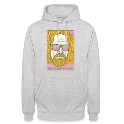 Spreadshirt The Big Lebowski Dude Unisex Hoodie, XL, Hellgrau meliert von Spreadshirt