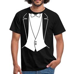 Spreadshirt Tuxedo Frack Männer T-Shirt, XL, Schwarz von Spreadshirt