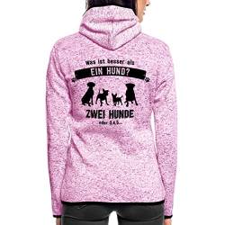 Spreadshirt Was ist Besser Als Ein Hund Lustiger Spruch Frauen Kapuzen-Fleecejacke, L, Lila meliert von Spreadshirt