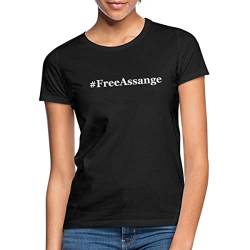 Spreadshirt WikiLeaks #FreeAssange Frauen T-Shirt, L, Schwarz von Spreadshirt