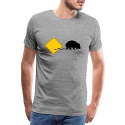 Spreadshirt Wombat Break Out Männer Premium T-Shirt, 3XL, Grau meliert von Spreadshirt