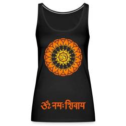 Spreadshirt Yoga OM Namah Shivaya Frauen Premium Tank Top, S, Schwarz von Spreadshirt