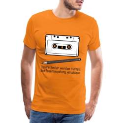 Spreadshirt Zusammenhang Tape Bleistift Männer Premium T-Shirt, 5XL, Orange von Spreadshirt