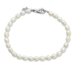 Sprezzi Fashion Armband aus echten Süßwasser Perlen Unisex Pearl Bracelet mit Verschluss verstellbar handgemacht von Sprezzi Fashion