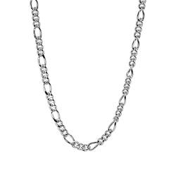 Sprezzi Fashion Herren Halskette Silber Figaro Stil aus 925 Sterling Silver modern Necklace verstellbar massiv hochwertig mit Geschenkbox [Figaro] von Sprezzi Fashion