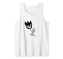 Spring Tulip Black Flower Fun-T-Shirt für Kinder, Herren und Damen Tank Top von Spring Flowers