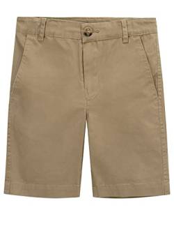 Spring&Gege Jungen Chino Shorts Baumwolle Kurze Hose Sommer Shorts für Kinder, Dunkles Khaki, M(7-8 Jahre/128-134) von Spring&Gege