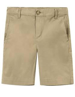 Spring&Gege Jungen Chino Shorts Baumwolle Kurze Hose Sommer Shorts für Kinder, Khaki, L(9-10 Jahre/140-146) von Spring&Gege