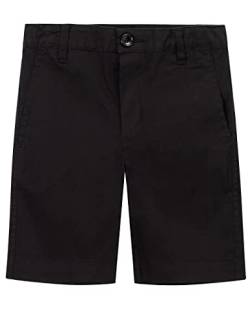 Spring&Gege Jungen Chino Shorts Baumwolle Kurze Hose Sommer Shorts für Kinder, Schwarz, L(9-10 Jahre/140-146) von Spring&Gege