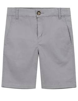 Spring&Gege Jungen Chino Shorts Baumwolle Kurze Hose Sommer Shorts für Kinder, Silber, L(9-10 Jahre/140-146) von Spring&Gege