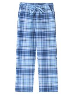 Spring&Gege Kinder Schlafanzug Pyjama Nachtwäsche für Jungen Herbst Winter Größe 115 bis 165 (GrauBlau, 7-8 Jahr) von Spring&Gege