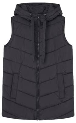 SPRINGFIELD Damen Recycled Polyester Long Puffer Gilet Jacke, Black, M von Springfield