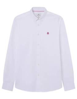 SPRINGFIELD Herren Textured Coloured Shirt Businesshemd, White, L von Springfield