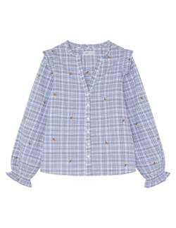 Springfield Damen Bluse, Bedruckt blau, 36 von Springfield