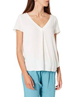 Springfield Damen Camiseta Bimateria Lisa Unterhemd, Elfenbein, X-Small von Springfield