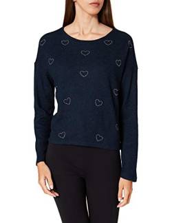 Springfield Damen Camiseta Corazones Cristales Unterhemd, hellblau, X-Small von Springfield