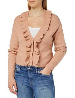 Springfield Damen Cardigan Rüschen Polo-Pullover, Rosa, S von Springfield