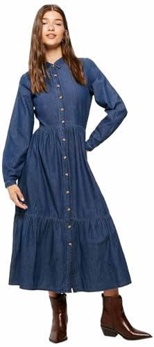 Springfield Damen Dress Kleid, Blau (Azul Medio), 32 von Springfield