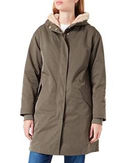 Springfield Damen Parka Jacke, Dunkler Khaki, S von Springfield