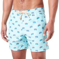 Springfield Herren Badehose, Bedruckt, türkis, S von Springfield