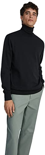 Springfield Herren Jersey Polo-Pullover, schwarz/weiß, S von Springfield