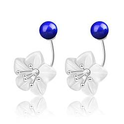 ✦ Geschenke für Weihnachten ✦Springlight S925 Sterling Silber Ohrringe Frische Blume Tropfen Ohrringe Kreativ Natürlicher Kristall Handgemachter Einzigartiger Schmuck für Frauen. von Springlight