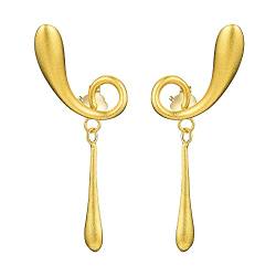 Springlight Ohrringe S925 Sterling Silber Ohrstecker Die Wendung der flüchtigen Jahre Design Ohrringe Geschenke für Frauen, Handgemachte Feine Schmuck Ohrringe für Damen.(Style2-Gold) von Springlight