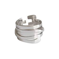 Springlight ✦ Weihnachtsgeschenke für Frauen S925 Sterling Silber Ring Einfache Mehrlagige Wicklung Ringe öffnen Ringe Frauen Handmade Schmuck Geschenke für Frauen. von Springlight