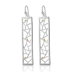 ✦ Muttertagsgeschenk ✦Springlight S925 Sterling Silber Ohrringe Orientalische Element Fensterdekoration Papierschnitt Ohrringe Silber 925 Hängend Handmade Schmuck Geschenk Muttertag. von Springlight