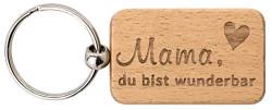 Spruchreif · Schlüsselanhänger mit Gravur · Schlüsselanhänger aus Holz für die Mama · Geschenke für Mama · Geschenk Muttertag von Spruchreif