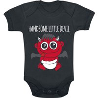 Sprüche Body für Babys - Kids - Handsome Little Devil - für Jungen - schwarz von Sprüche