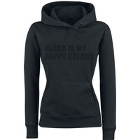 Sprüche Kapuzenpullover - Black Is My Happy Colour - S bis XXL - für Damen - Größe L - schwarz von Sprüche