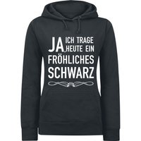 Sprüche Kapuzenpullover - Fröhliches schwarz - S bis XXL - für Damen - Größe XL - schwarz von Sprüche