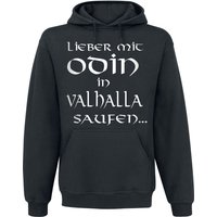Sprüche Kapuzenpullover - Odin in Valhalla - S bis XXL - für Männer - Größe M - schwarz von Sprüche