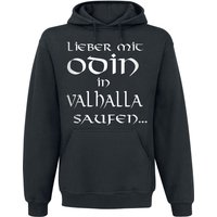 Sprüche Kapuzenpullover - Odin in Valhalla - S bis XXL - für Männer - Größe S - schwarz von Sprüche