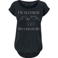 Sprüche T-Shirt - Allergic To Colours - XS bis 5XL - für Damen - Größe S - schwarz von Sprüche