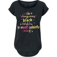 Sprüche T-Shirt - Colorful Mind - XS bis 5XL - für Damen - Größe XS - schwarz von Sprüche