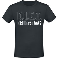 Sprüche T-Shirt - D.I.E.T. Did I Eat That? - M bis 3XL - für Männer - Größe XXL - schwarz von Sprüche