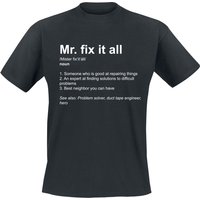 Sprüche T-Shirt - Definition Mr. Fix It All - M bis 3XL - für Männer - Größe 3XL - schwarz von Sprüche