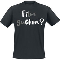 Sprüche T-Shirt - Film gucken? - L - für Männer - Größe L - schwarz von Sprüche