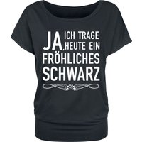 Sprüche T-Shirt - Fröhliches schwarz - XS bis 4XL - für Damen - Größe S - schwarz von Sprüche