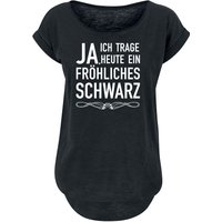 Sprüche T-Shirt - Fröhliches schwarz - XS bis 5XL - für Damen - Größe XXL - schwarz von Sprüche